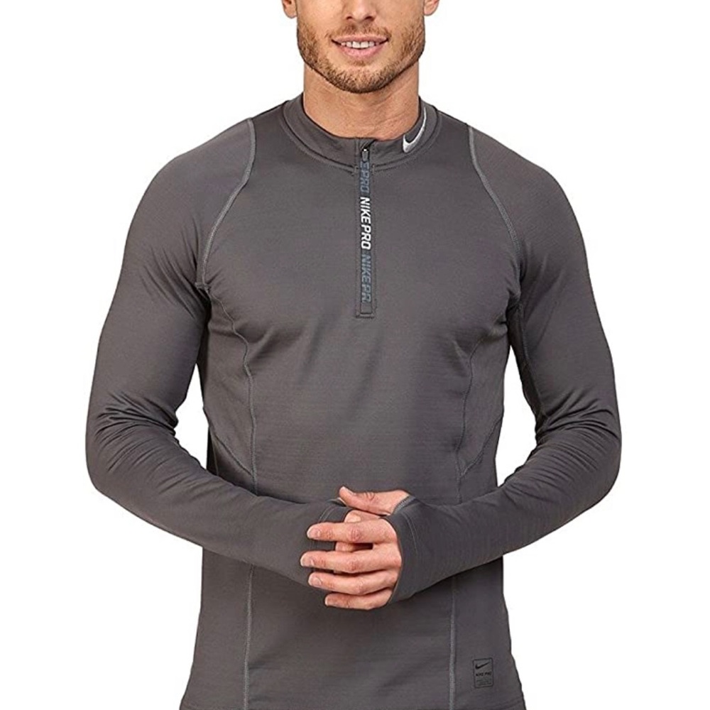 Nike pro gray half zip men’s medium